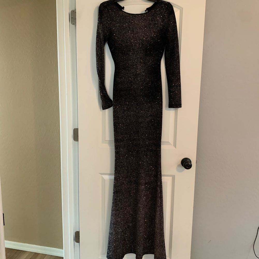 Open Back Black Dress